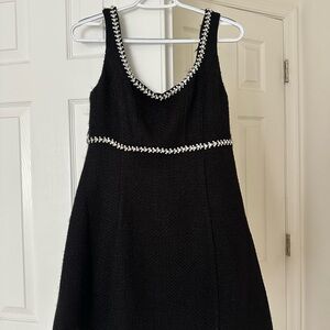 Aqua Black Mini Dress with rhinestones